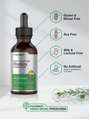 Horbaach Rhodiola Rosea tincture label close-up