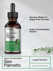 Alcohol-free Horbaach Saw Palmetto Liquid Extract bottle with dropper