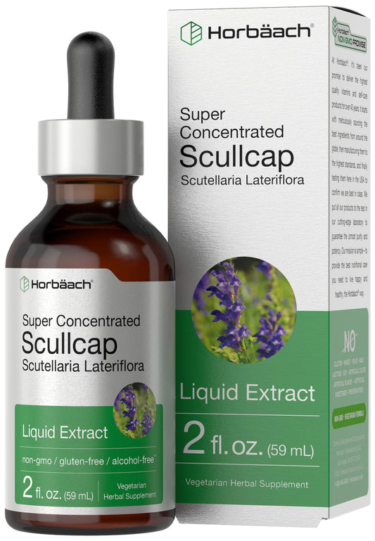 Horbaach Scullcap Herb Tincture bottle - main product image