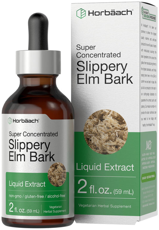 Bottle of Horbaach Slippery Elm Liquid Drops 2 Fl Oz