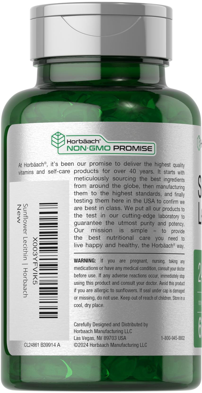 Horbäach Lecithin softgel capsules benefits and phospholipids