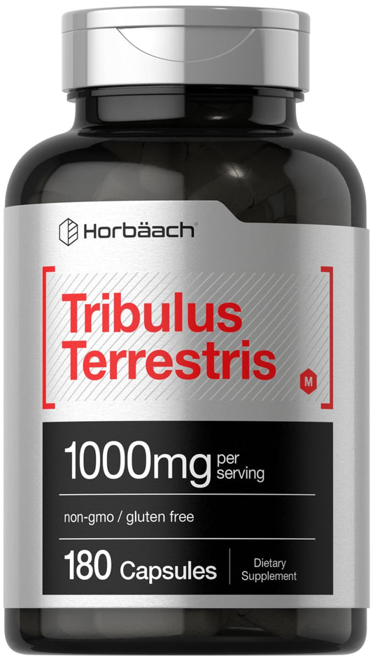 Horbaach Tribulus Terrestris 1000 mg bottle with 180 capsules