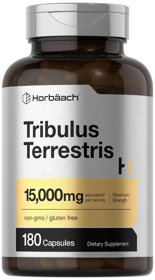 Horbäach Tribulus Terrestris for Men bottle front view with 15000mg