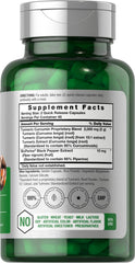 Close-up of Horbaach label showing Turmeric Curcumin 2000mg with Black Pepper