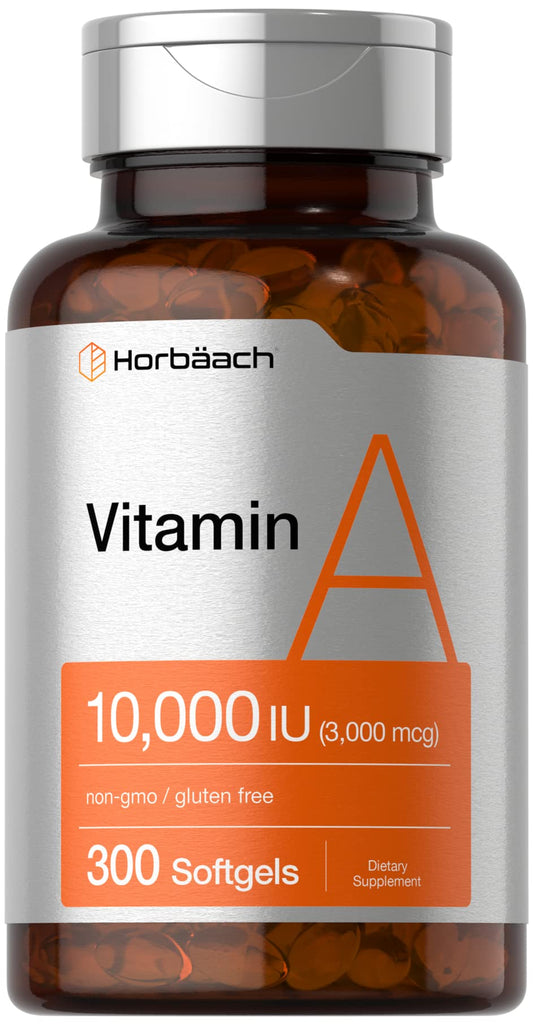 Horbäach Vitamin A 10,000 IU softgels bottle