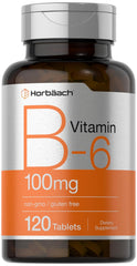 Horbaach Vitamin B6 100mg bottle with label