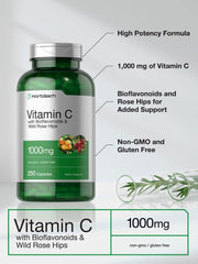 Non-GMO and Gluten Free Vitamin C label