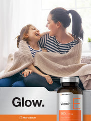 Nutrition facts panel for Horbaach Vitamin E 1000 IU softgels