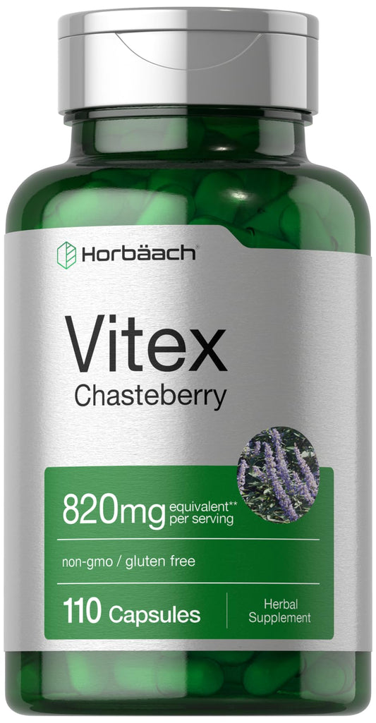Horbäach Vitex Berry 820mg bottle with 110 capsules
