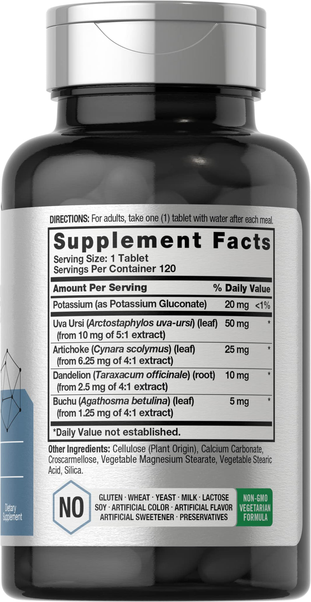Horbäach Water Pills bottle - back label