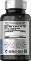 Close-up of 84 mg Zinc Carnosine capsules