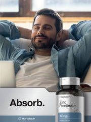 Close-up of Zinc Picolinate capsules (100 mg)