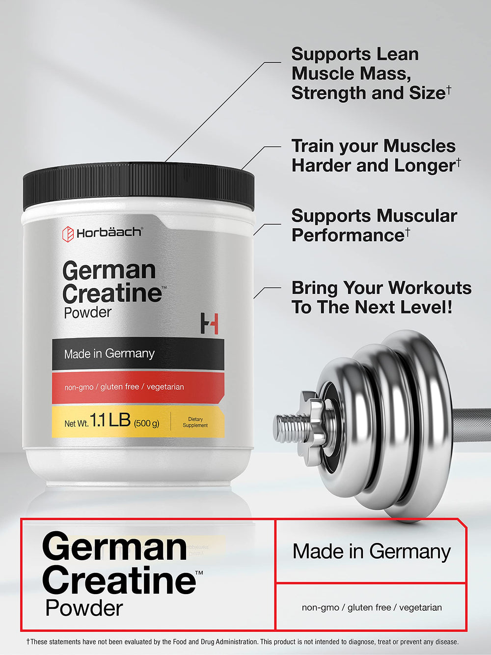 Creatine Monohydrate per scoop 5000 mg highlighted