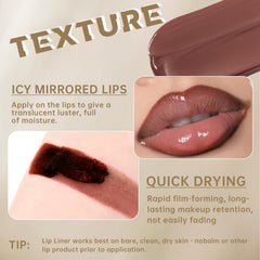 Hosaily silky texture lip gloss glides on comfortably.