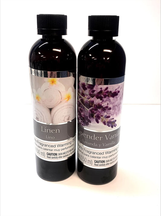 Hosley 5 oz Lavender Vanilla warming oil bottle