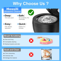 Use case: dentures, aligners and mouth guards being cleaned