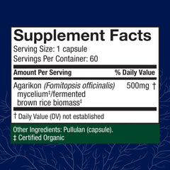 Close-up of Agarikon mushroom used in the supplement