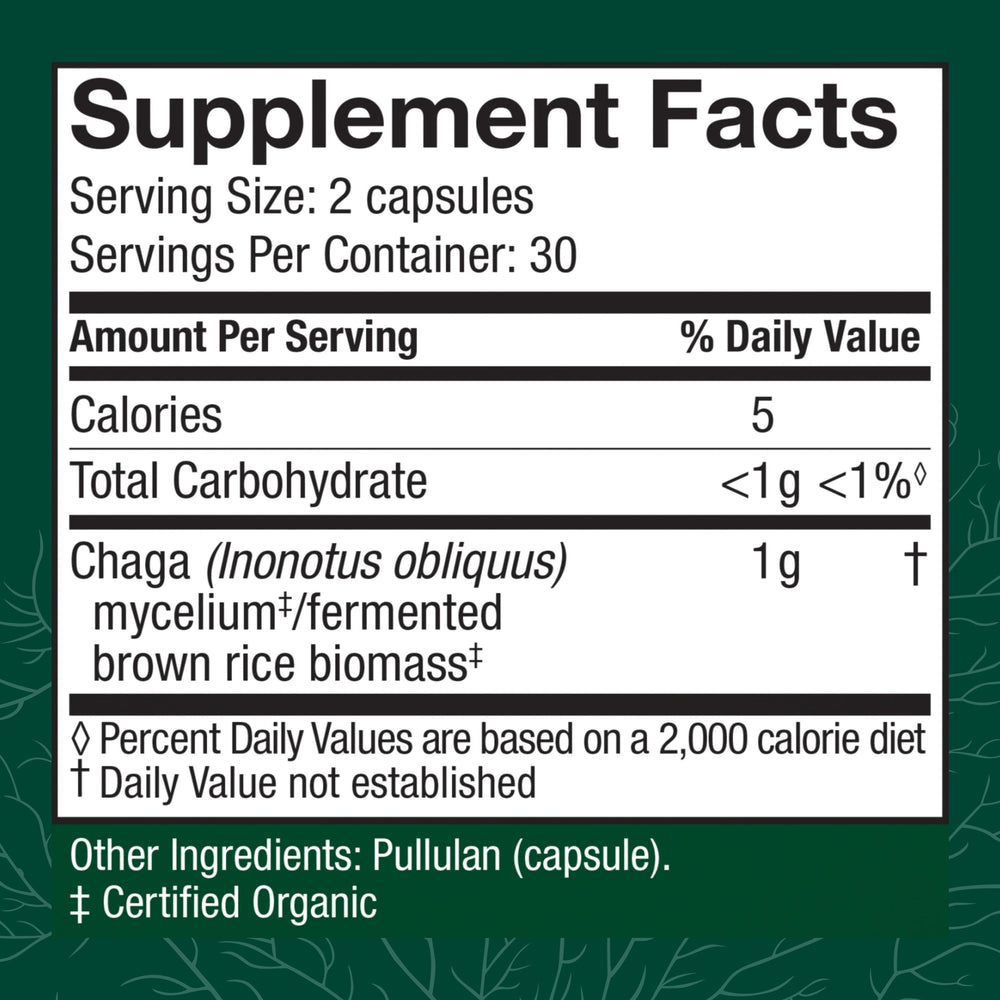 Chaga mushroom antioxidant activity representation