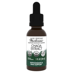 Front view of Host Defense Chaga Extract bottle 1 fl oz