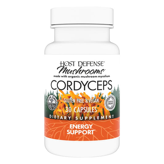 Host Defense Cordyceps Capsules bottle – front view