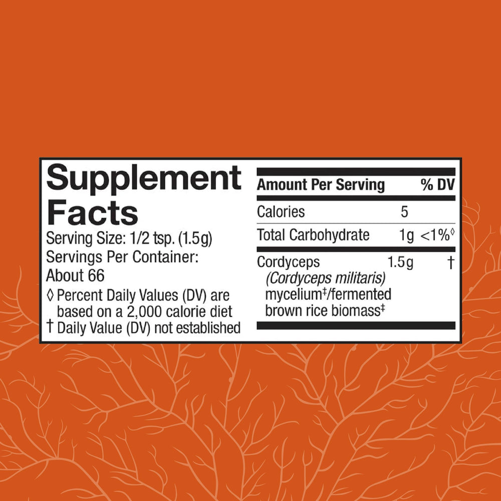 Serving scoop of cordyceps powder