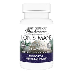 Host Defense Lion's Mane brain health capsules bottle