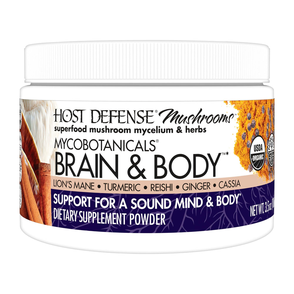 Packaging for Host Defense MycoBotanicals Brain & Body Powder