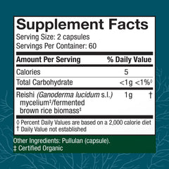 Host Defense Reishi Capsules displayed with bottle and packaging