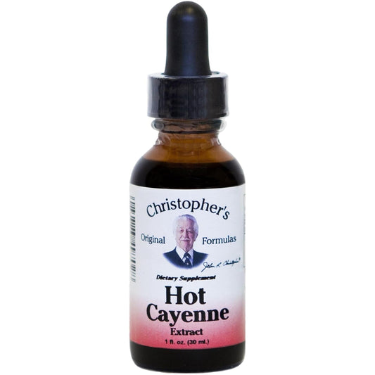 1 fl oz bottle of Hot Cayenne Extract by Christopher's Original Formulas