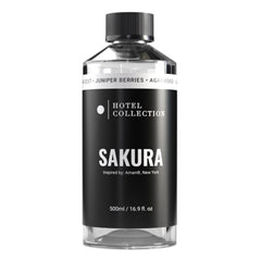 Hotel Collection Sakura diffuser oil bottle highlights calming Sakura scent for all-day ambiance.