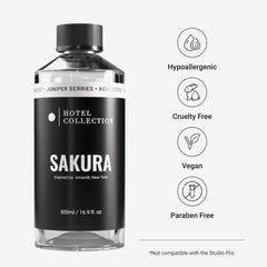 Hotel Collection Sakura diffuser setup showcases elegant home spa atmosphere.