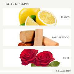 Floral notes of rose and jasmine in the Hotel Di Capri blend