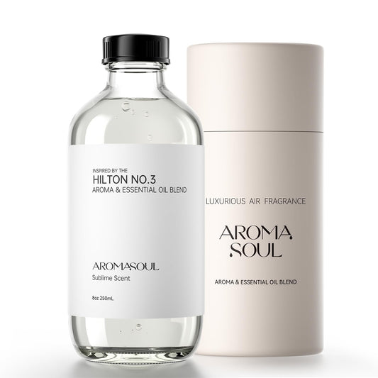 Close-up of Hotel Diffuser Oil Hilton No.3 bottle