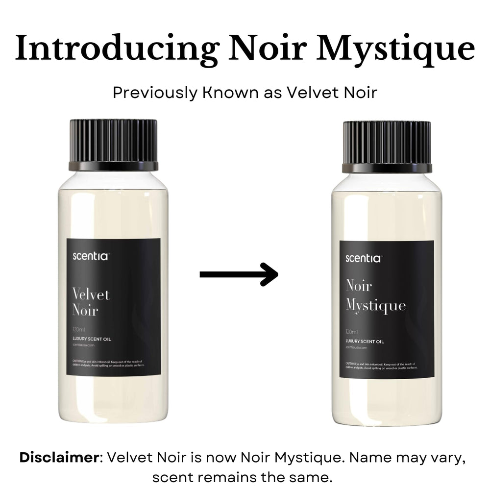 Close-up of Noir Mystique notes: rose, lemon, musk