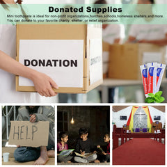 Toothpaste donation supplies suitable for hotels, shelters, and charities