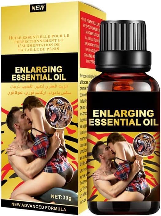 Hotiary men's massage oil bottle and packaging