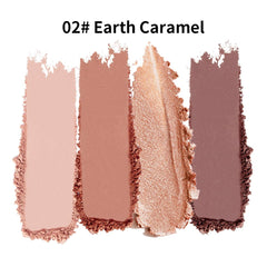 Houksouml earth caramel shimmer shades add light reflection for subtle glow.