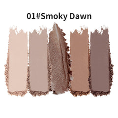 Houksouml palette swatches highlight wearable nude-brown-pink tones for office to evening.