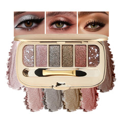 Houksouml Glitter Eyeshadow Palette closeup shimmer for vivid party looks.