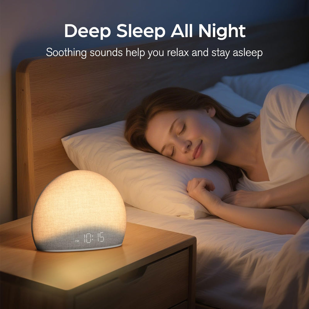 HOUSBAY Screen-free design keeps bedroom calm and distraction-free.