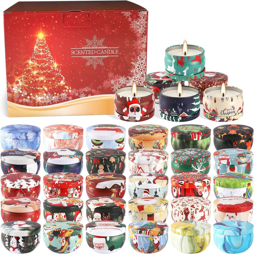 Gift-set with 36 candles for birthdays and holidays