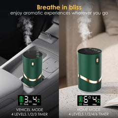 Huachuang waterless diffuser showing 4 mist levels for customization