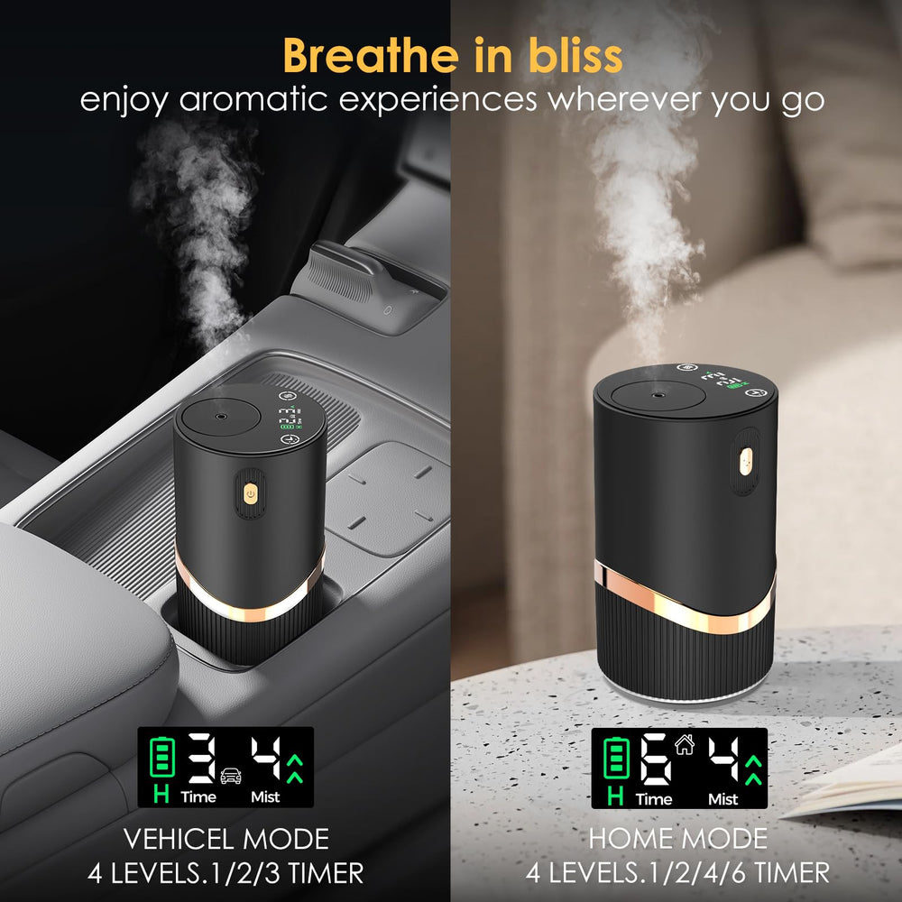 Huachuang waterless diffuser touch-controls image highlights precise aroma intensity for tailored sessions.