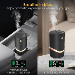 Huachuang waterless diffuser touch-controls image highlights precise aroma intensity for tailored sessions.
