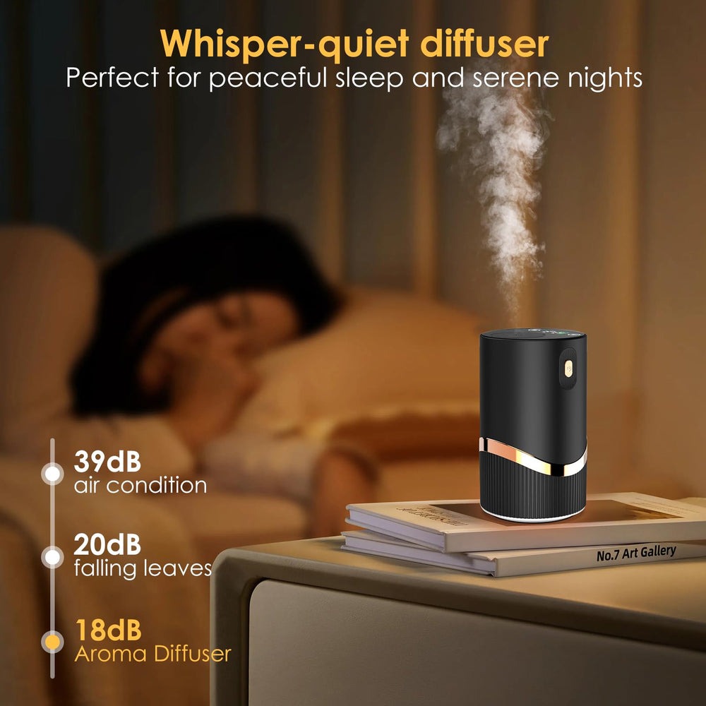 Huachuang waterless diffuser usb-c-charging image shows quick recharge for renewed aromatherapy sessions.