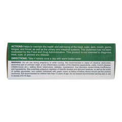 Close-up of Huang Lien Shang Ching Pien tablets