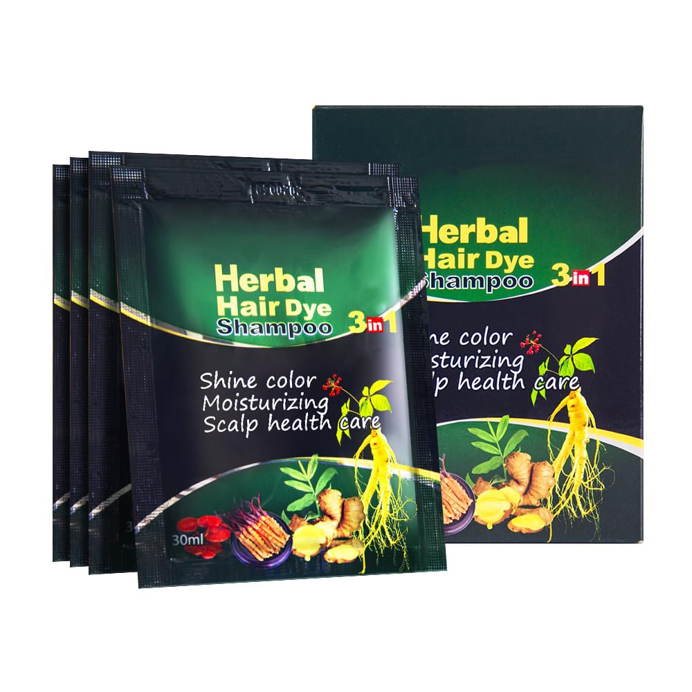 HUDABABY black hair dye shampoo travel-size pack for gray coverage on the go