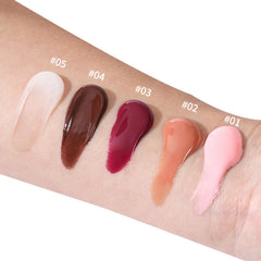 HUDABABY Lip Glaze Sparkle Transparent Shine, clear moisture and gloss.