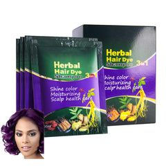 HUDABABY Purple Hair Dye Shampoo bottle for easy at-home gray coverage.