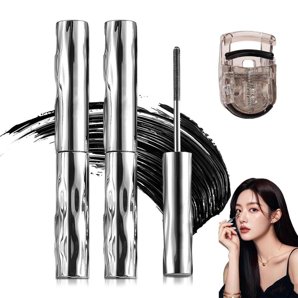 HUDABABY waterproof metal wand mascara provides strong curl hold all day